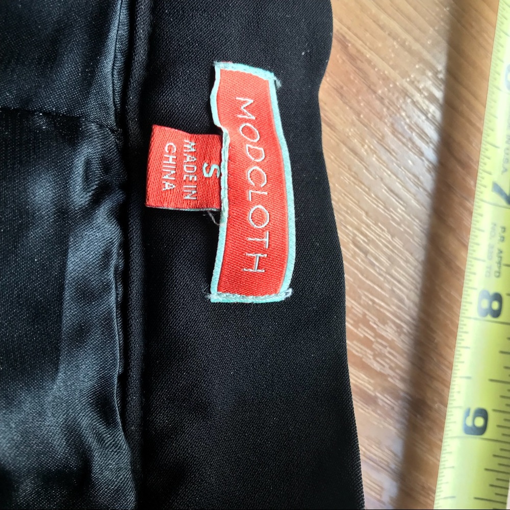 ModCloth Mystic Gold Embroidered Black Skirt - Picture 7 of 8